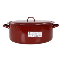Cacerola Esmaltada con Tapa 36 cm - 15L Teja - La Estrella (2 Unidades) Cacerola Esmaltada con Tapa 36 cm - 15L Teja - La Estrella (2 Unidades)