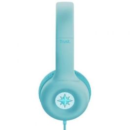 Trust Auriculares Infantiles Nouna Kids con Micrófono Azules para Niños con Límite de Volumen