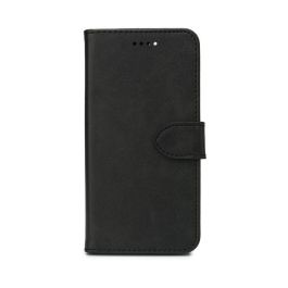 eSTUFF Funda Billetera PU WALES para iPhone 12, Negra con Ranuras para Tarjetas y Soporte