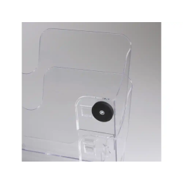 Durable Expositor de Pared con 2 Compartimentos Magnéticos Transparentes para Folletos A4 Horizontal