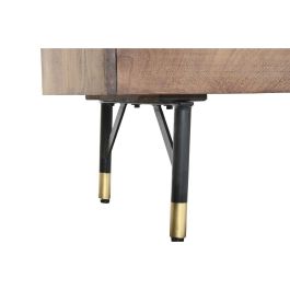 Mueble de TV DKD Home Decor Marrón oscuro Metal Madera de mango (130 x 45 x 60 cm)