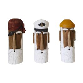 DKD Home Decor Marino dandou 26 Figura Decorativa Antique Blanco Natural Madera Reciclada 12 x 34 x 13 cm (3 Unidades) Precio: 66.50000038. SKU: B1EQNQW36Z