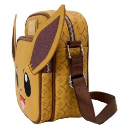Loungefly Bolso Bandolera Eevee Pokemon Piel Vegana con Correa Ajustable 15,8x20,9x5,7cm