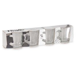 Vivalto Set de 4 Tazas de Vidrio para Café con Asa, 80 ml, 30x7x5 cm (24 Unidades) Vivalto Set de 4 Tazas de Vidrio para Café con Asa, 80 ml, 30x7x5 cm (24 Unidades)