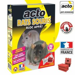 Cebo para ratas y ratones - ACTO - 12 bloques de 20 g - Muy atractivo - Control eficaz de roedores - Peso total 240 g Cebo para ratas y ratones - ACTO - 12 bloques de 20 g - Muy atractivo - Control eficaz de roedores - Peso total 240 g