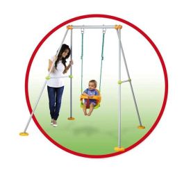 Smoby Columpio Infantil con Estructura de Metal y Asiento de Plástico, 180x164x168 cm, Edad 12-48 Meses Smoby Columpio Infantil con Estructura de Metal y Asiento de Plástico, 180x164x168 cm, Edad 12-48 Meses