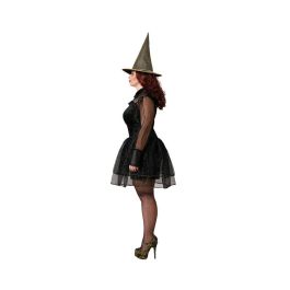 Disfraz Bruja Negra Vestido Corto Con Sombrero Para Mujer Adulta XXL