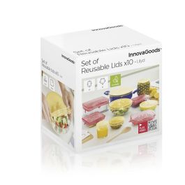 Set de 10 Tapas de Cocina Reutilizables y Ajustables Lilyd InnovaGoods