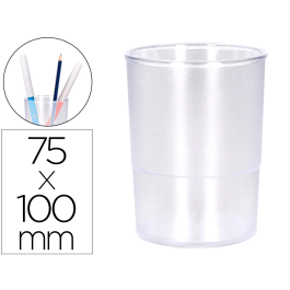 Q-connect Cubilete Portalapices Transparente Plástico Diámetro 75 mm Alto 100 mm Precio: 1.49999949. SKU: B12P9MSQT8