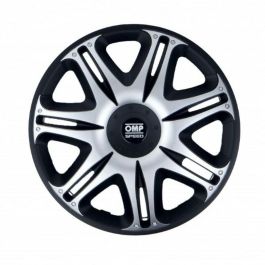 Tapacubos OMP Ghost Speed Negro Plateado 16" (4 uds)