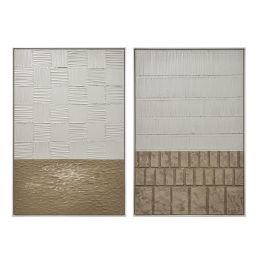 DKD Home Decor Cuadro Scandi Moderno Lienzo Yeso Beige Blanco 4 x 123 x 83 cm (2 Unidades) Precio: 176.59000029. SKU: B1FSBNANZ3