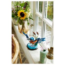 Lego 10331 Icons Kingfisher (Kungsfiskare) Fauna 2024 V29 - Set de construcción de kungsfiskare para adultos con soporte de exhibición