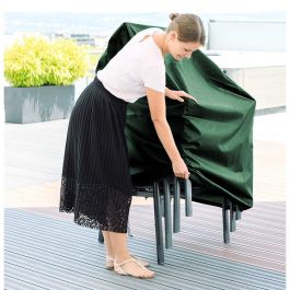 Altadex Funda protectora para sillas 68x68x110cm, poliéster 240g/m², impermeable y transpirable, UV