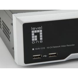 Level One NVR-1316 Videograbador de Red 16 Canales hasta 12MP H.265/H.264+ MPEG4 LINUX embebido 256 Mbit/s