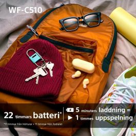 Sony WF-C510B.CE7 Auriculares Bluetooth con Estuche de Carga Autonomía 5h Negros