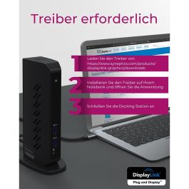 ICY BOX IB-DK2252AC Docking Station Notebook USB-C, 6x USB 3.2, 2x HDMI, Ethernet, 4K Ultra HD Negro