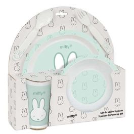 Set De Platos Cubiertos Y Vaso Safta Miffy Menta 260x260x90 mm