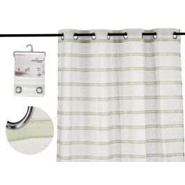 Cortina Visillo Rayas Verde 140x260 cm - Giftdecor (6 Unidades) Precio: 67.50000004. SKU: S3608524
