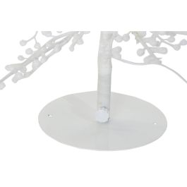 DKD Home Decor Árbol de Navidad Fantasía Blanco LED Desmontable 120 cm Alto 50x50 cm Base Colección White Forest