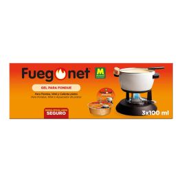 Massó Gel para fondue 3 x 100 ml - Encendido rápido, eficaz, limpio y seguro para fondues, woks y calienta platos