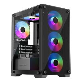 Keep Out XC-201 Caja PC Gaming Micro-ATX/ITX Vidrio Templado ARGB Negro para e-sports, max. GPU 310mm Precio: 41.7899999. SKU: B15CSC7DQF