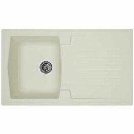 STRADOUR Fregadero de cocina empotrado 1 bandeja + 1 escurridor Arena - Resina - 86 x 50 cm - Blanco Precio: 115.49999945. SKU: B1FATDRYKT