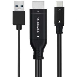 NANOCABLE CABLE CONVERSOR HDMI A USB-C, HDMI/M-USB-C/M 1.8 M NANOCABLE CABLE CONVERSOR HDMI A USB-C, HDMI/M-USB-C/M 1.8 M