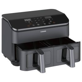 Cosori Freidora de Aire Caliente Dual Basket Chef Edition, 8.5L, 1750W, 2 Cestas, Negro, con Función de Asar, Hornear y Deshidratar, 35-230°C