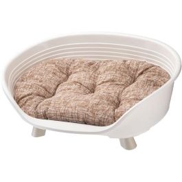 Ferplast FER8010690210070 Cesta TRONO 6 con cojín relax Blanco