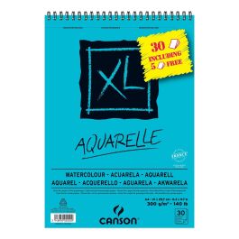 Canson Bloc Acuarela Aquarelle Fino XL Espiral 25 + 5 gratis Hojas 300 gr 21x29,7 cm - Precio: 5.50000048. SKU: B159HG87Y2