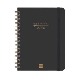 Finocam E10-155x212 mm Agenda Espiral Alma 2026, Tapa Dura, Formato DIN A5, Negro, con Goma Elástica y Adhesivos Precio: 8.68999978. SKU: B1A7YZXF2S