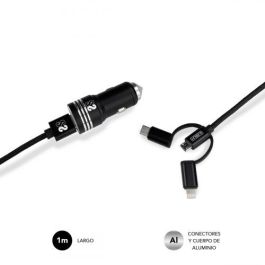 Cargador de Coche USB Universal + Cable USB-C Subblim SUB-CHG-4CC002 Negro 12 W