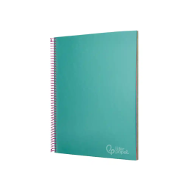 Liderpapel Cuaderno Espiral A4 Micro Jolly Tapa Forrada 140 Hojas Cuadro 5mm Turquesa