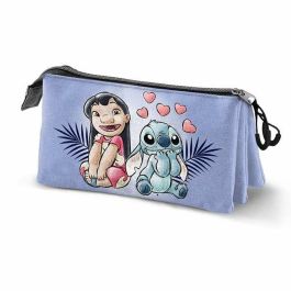Disney Lilo y Stitch Estuche Portatodo Triple Couple Lila 3 Compartimentos Ripstop Precio: 11.49999972. SKU: B1BVEKC3EJ