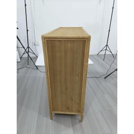 DKD Home Decor Aparador Tropical de Madera de Abeto y Ratán Marrón Claro 100x40x100 cm con 1 Cajón y 2 Puertas. Colección Suipt. DKD Home Decor Aparador Tropical de Madera de Abeto y Ratán Marrón Claro 100x40x100 cm con 1 Cajón y 2 Puertas. Colección Suipt.