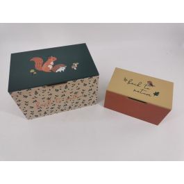 DKD Home Decor Caja Kids Animales del Bosque Multicolor 2 Unidades 18 x 18 x 28 cm Set de 2 Precio: 22.49999961. SKU: B1CF8DHVVE