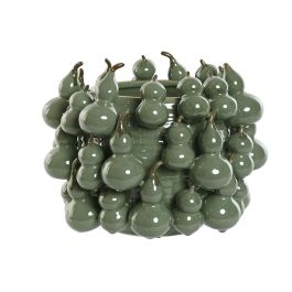 DKD Home Decor Jarrón Decorativo Tropical de Gres con Diseño de Calabaza, Color Verde, Medidas: Ancho 30 cm, Alto 23 cm, Profundidad 30 cm Precio: 35.50000003. SKU: B12MFHD86X