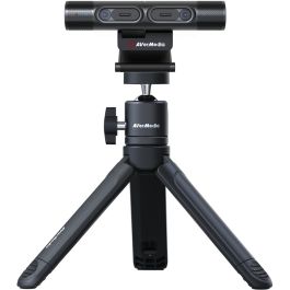 AVerMedia PW313D Webcam DualCam, 5MP Full HD, Autoenfoque, Micrófono Dual Omnidireccional, Incluye Trípode