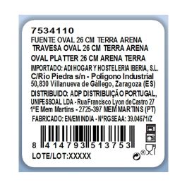 Fuente Oval Porcelana Terra Ariane 26 cm (12 Unidades)