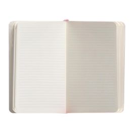 Cuaderno Con Gomilla Antartik Notes Tapa Blanda A6 Rayas Rosa Pastel 100 Hojas 80 gr Fsc