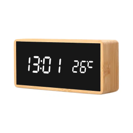 Q-connect Reloj Digital Sobremesa con Temperatura y 3 Alarmas 150x45x70mm