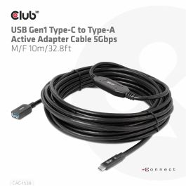 Club3D Cable USB 3.2 Tipo C a USB Tipo A 5Gbps Macho/Hembra 10m