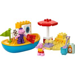 LEGO 10432 Duplo Peppa Pig Excursión en Barco con Abuelo Pig - Juguete de Construcción Acuático Flotante para Niños +2 Años