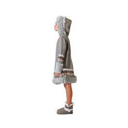 Disfraz Esquimal Gris para Niña 7-9 Años - Vestido Corto Manga Larga con Capucha Disfraz Esquimal Gris para Niña 7-9 Años - Vestido Corto Manga Larga con Capucha