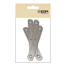 Edm Placa unión recta plc14 Acero Inoxidable 120 x 19 x 2 mm Pack 4 Unidades