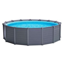 Intex Piscina Graphite Gray Panel D478x124 con Bomba Arena Redonda 478x124 cm
