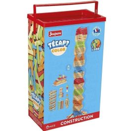 Jeujura Técap COLOR - Juego de Construcción 300 Tablas de Madera Natural y Teñida, en Barril de Cartón, Mixto 3+ Años Jeujura Técap COLOR - Juego de Construcción 300 Tablas de Madera Natural y Teñida, en Barril de Cartón, Mixto 3+ Años