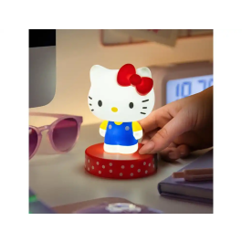 Wondee ICONS Lámpara Hello Kitty Icon Vestido Azul Lazo Rojo Figura Luminosa Escritorio/Estantería/Luz Nocturna Colección Regalo Fans 120x75x10mm