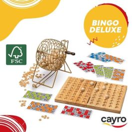 Bingo de madera y metal con cartones 26x24x33 cm Bingo de madera y metal con cartones 26x24x33 cm