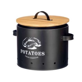 Patatero Tapa Bambu Negro Kinvara 28X22CM (4 Unidades) Patatero Tapa Bambu Negro Kinvara 28X22CM (4 Unidades)